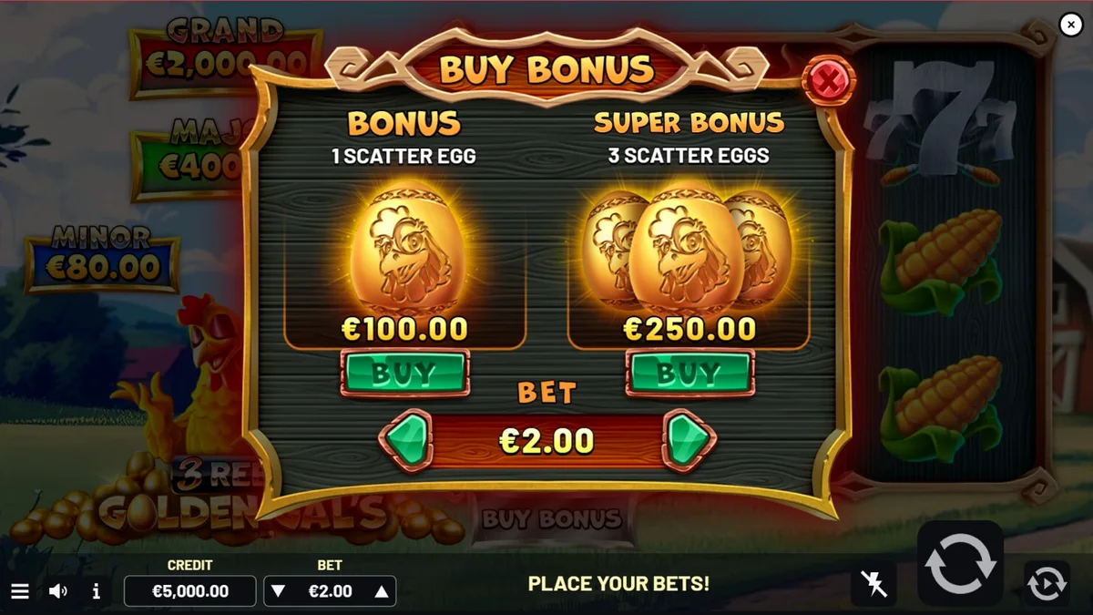 Tampilan visual slot Golden Gal’s 3 Reels dengan tema pertanian yang ceria